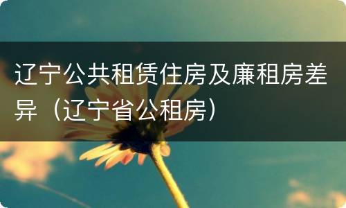 辽宁公共租赁住房及廉租房差异（辽宁省公租房）