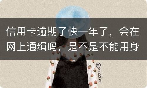 信用卡逾期了快一年了，会在网上通缉吗，是不是不能用身份证了