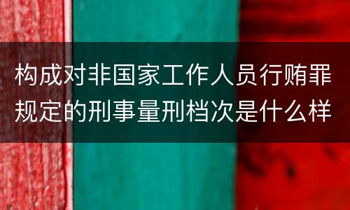 构成对非国家工作人员行贿罪规定的刑事量刑档次是什么样的