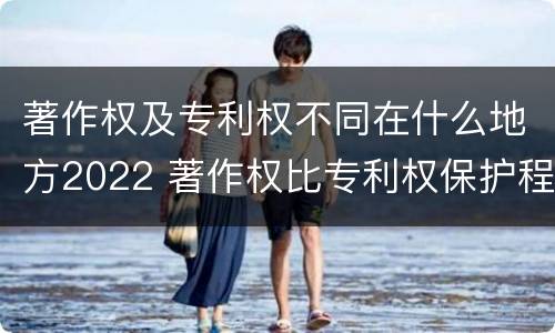 著作权及专利权不同在什么地方2022 著作权比专利权保护程度低