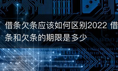 借条欠条应该如何区别2022 借条和欠条的期限是多少