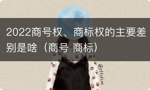 2022商号权、商标权的主要差别是啥（商号 商标）