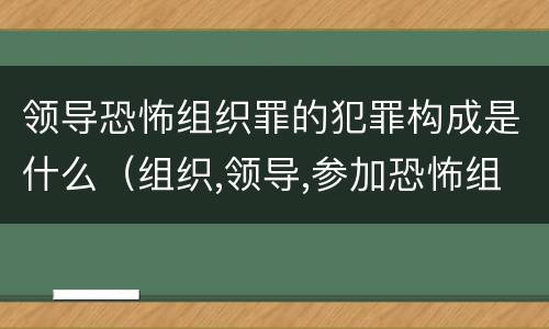 领导恐怖组织罪的犯罪构成是什么（组织,领导,参加恐怖组织罪的构成要件）