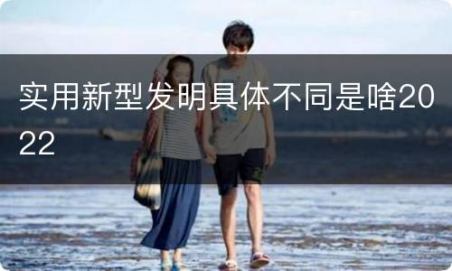 实用新型发明具体不同是啥2022