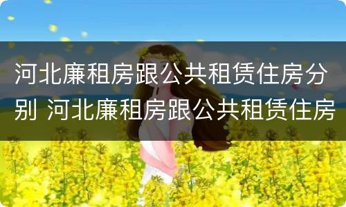河北廉租房跟公共租赁住房分别 河北廉租房跟公共租赁住房分别是什么
