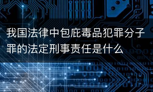 我国法律中包庇毒品犯罪分子罪的法定刑事责任是什么