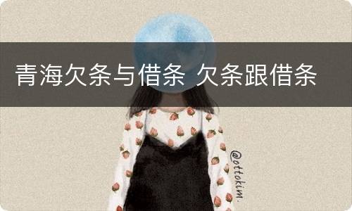 青海欠条与借条 欠条跟借条