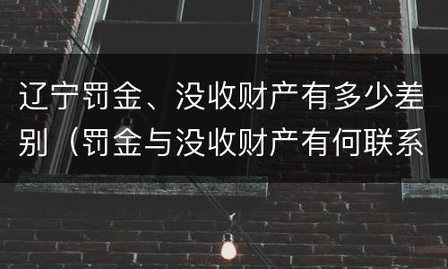 辽宁罚金、没收财产有多少差别（罚金与没收财产有何联系和区别?）