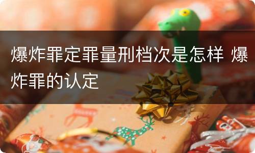 爆炸罪定罪量刑档次是怎样 爆炸罪的认定