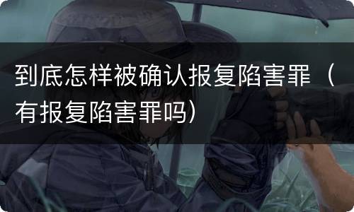 到底怎样被确认报复陷害罪（有报复陷害罪吗）