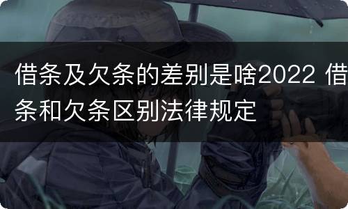 借条及欠条的差别是啥2022 借条和欠条区别法律规定