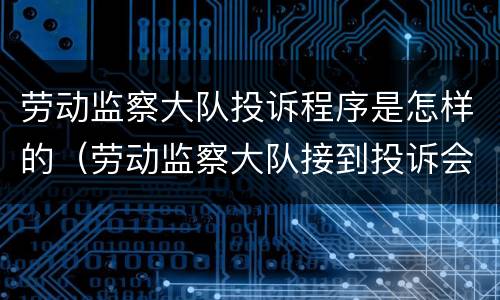 劳动监察大队投诉程序是怎样的（劳动监察大队接到投诉会怎么做）