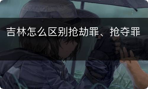 吉林怎么区别抢劫罪、抢夺罪