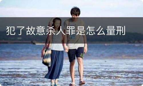 犯了故意杀人罪是怎么量刑