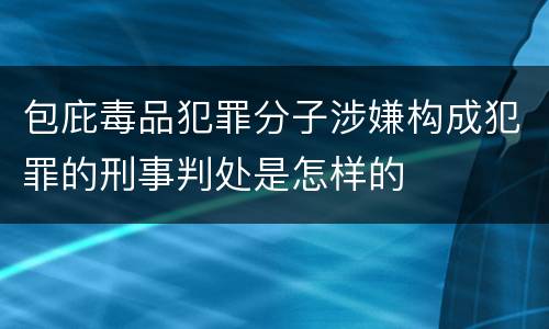 包庇毒品犯罪分子涉嫌构成犯罪的刑事判处是怎样的