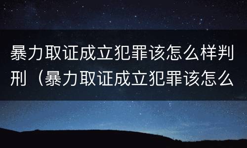 暴力取证成立犯罪该怎么样判刑（暴力取证成立犯罪该怎么样判刑案例）