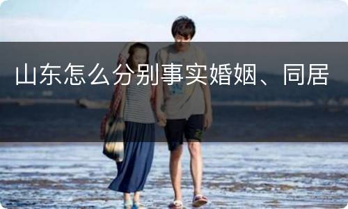 山东怎么分别事实婚姻、同居