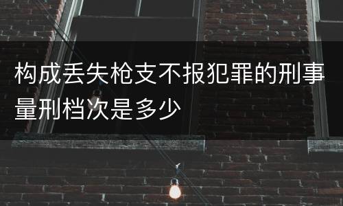 构成丢失枪支不报犯罪的刑事量刑档次是多少