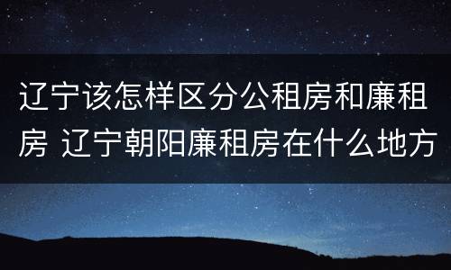 辽宁该怎样区分公租房和廉租房 辽宁朝阳廉租房在什么地方