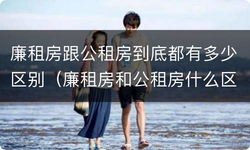 廉租房跟公租房到底都有多少区别（廉租房和公租房什么区别）