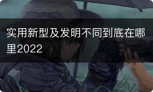 实用新型及发明不同到底在哪里2022