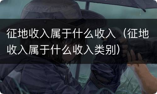 征地收入属于什么收入（征地收入属于什么收入类别）