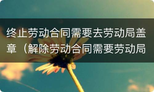 终止劳动合同需要去劳动局盖章（解除劳动合同需要劳动局盖章吗）