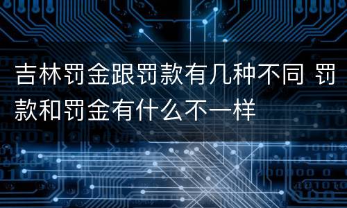 吉林罚金跟罚款有几种不同 罚款和罚金有什么不一样