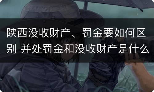 陕西没收财产、罚金要如何区别 并处罚金和没收财产是什么意思