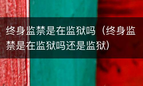 终身监禁是在监狱吗（终身监禁是在监狱吗还是监狱）