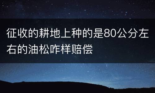 征收的耕地上种的是80公分左右的油松咋样赔偿