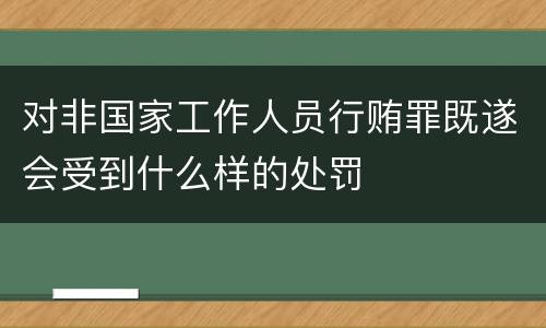对非国家工作人员行贿罪既遂会受到什么样的处罚