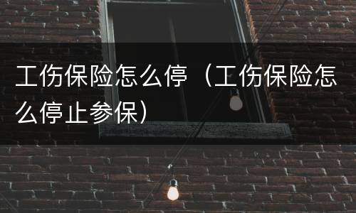 工伤保险怎么停（工伤保险怎么停止参保）