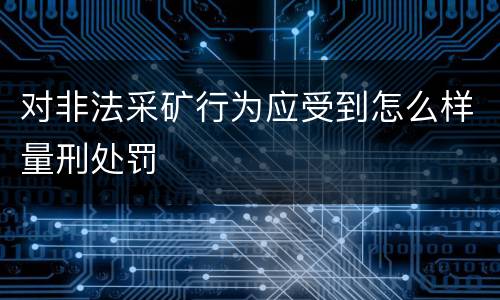 对非法采矿行为应受到怎么样量刑处罚