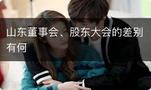 山东董事会、股东大会的差别有何