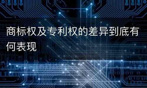商标权及专利权的差异到底有何表现