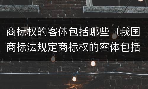 商标权的客体包括哪些（我国商标法规定商标权的客体包括哪些）