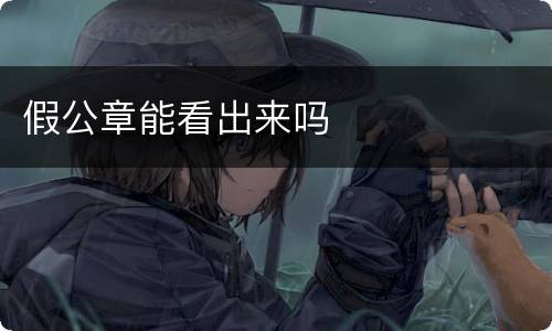 假公章能看出来吗