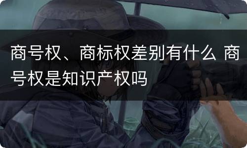 商号权、商标权差别有什么 商号权是知识产权吗
