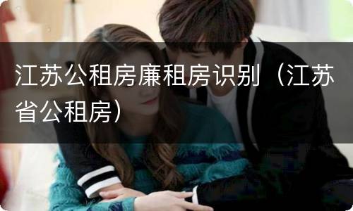 江苏公租房廉租房识别（江苏省公租房）