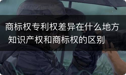 商标权专利权差异在什么地方 知识产权和商标权的区别