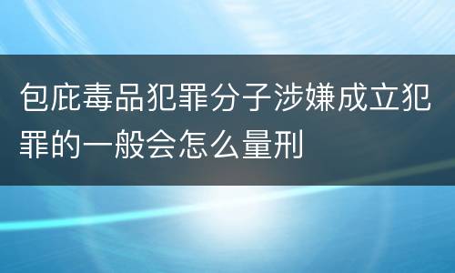 包庇毒品犯罪分子涉嫌成立犯罪的一般会怎么量刑