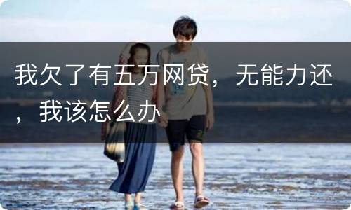 我欠了有五万网贷，无能力还，我该怎么办