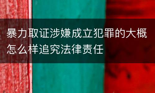 暴力取证涉嫌成立犯罪的大概怎么样追究法律责任