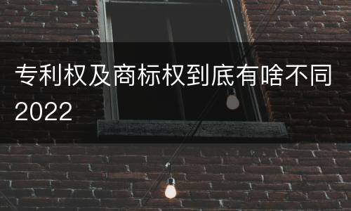 专利权及商标权到底有啥不同2022