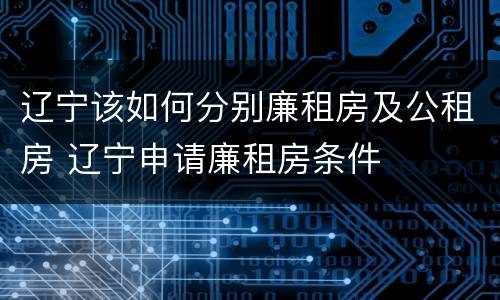 辽宁该如何分别廉租房及公租房 辽宁申请廉租房条件