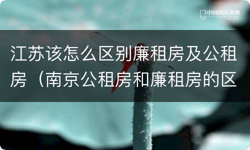 江苏该怎么区别廉租房及公租房（南京公租房和廉租房的区别）