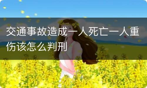 交通事故造成一人死亡一人重伤该怎么判刑
