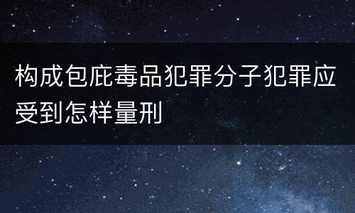 构成包庇毒品犯罪分子犯罪应受到怎样量刑
