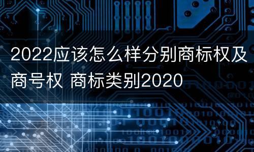 2022应该怎么样分别商标权及商号权 商标类别2020
